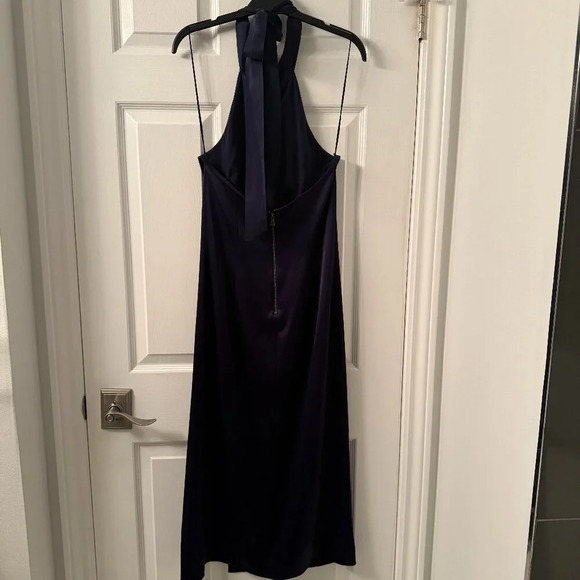 NEW Classic Navy High Neck Holiday  Dress, Alice + Olivia, US 4 - Picture 4 of 5